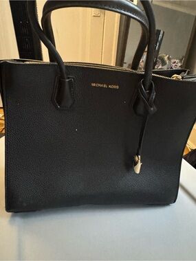 Michael Kors Black Satchel with Gold Hardware